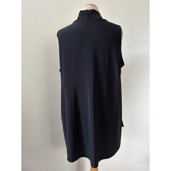 Sympli Women's Sz 12 Black Open Front Vest - Picture 5 of 12